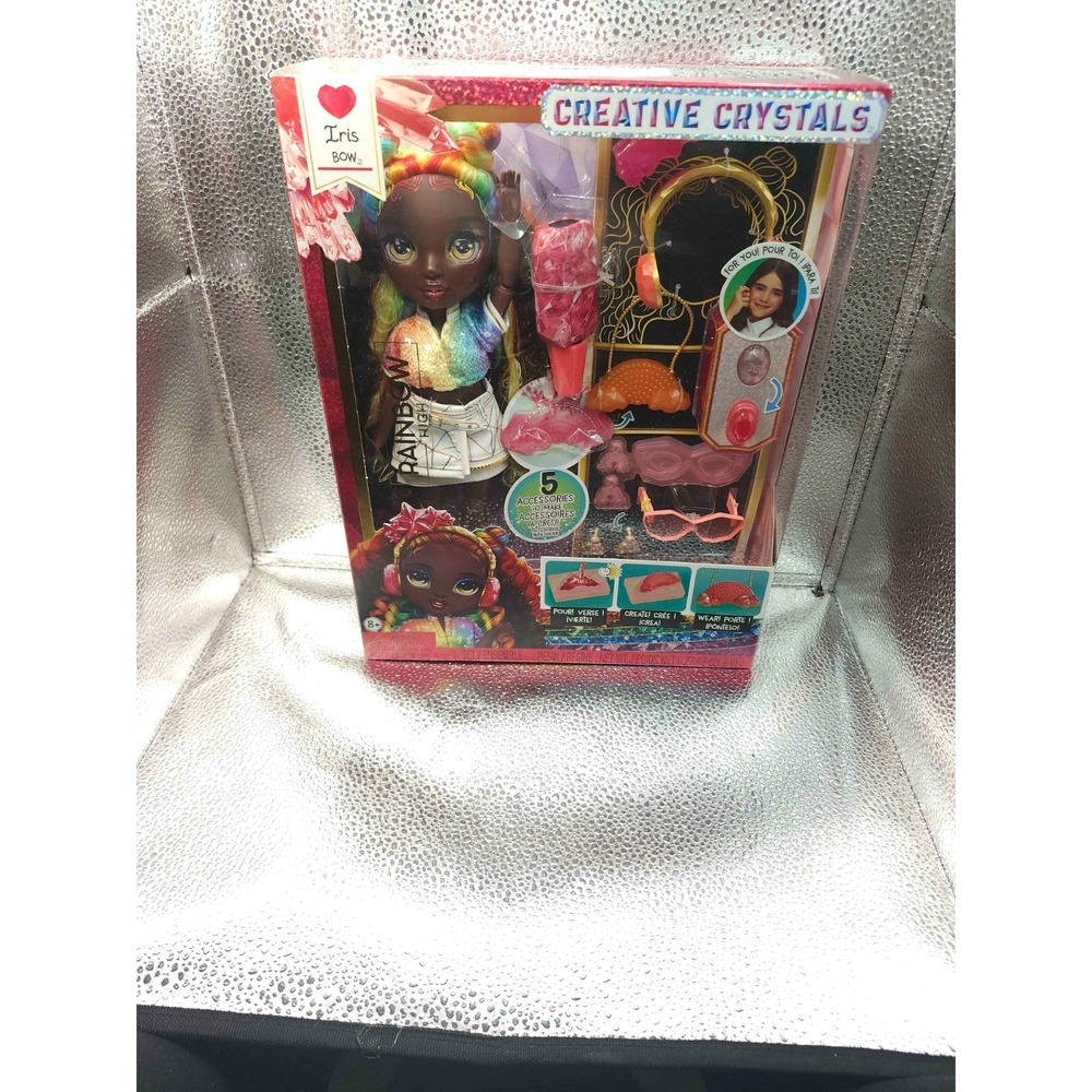 Rainbow High Creative Crystals Iris Bow Fashion Doll DIY Resin Accessories NIB